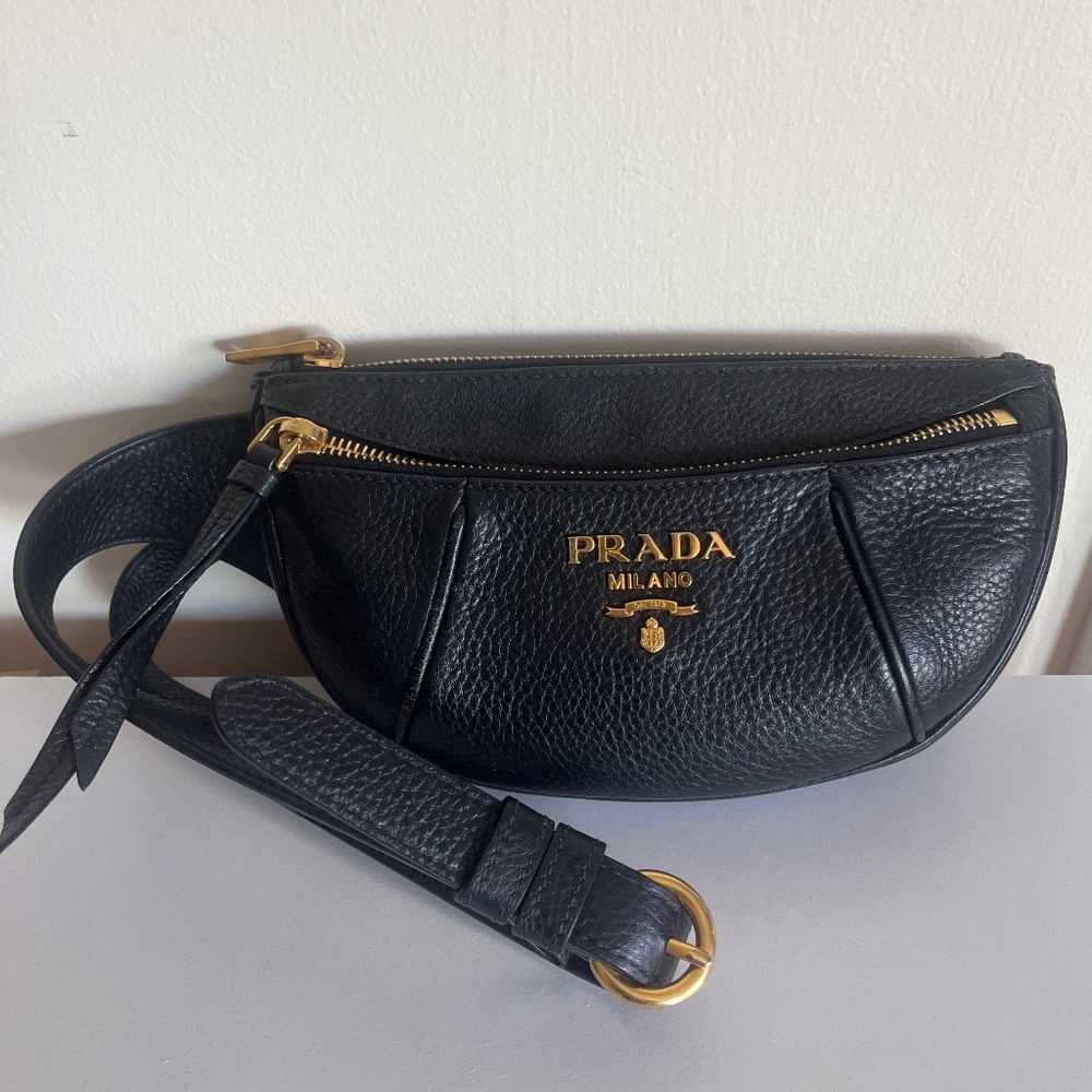 Prada Crossbody Leather Bag Fanny Pack